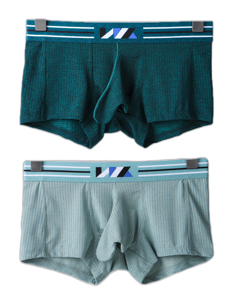 2 Pack Separated Pouch Comfy Mens Boxer Briefs