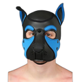 Mr S Leather NEOPRENE FRISKY Puppy Hood | Black & Cobalt