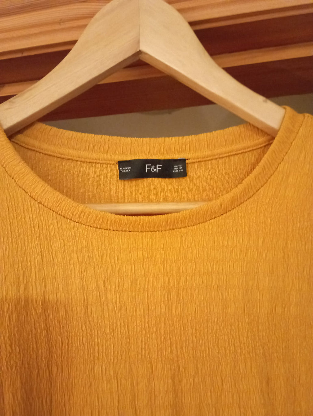 WOMEN'S F&F ORANGE S/L TOP (16UK 44 EU 12US)