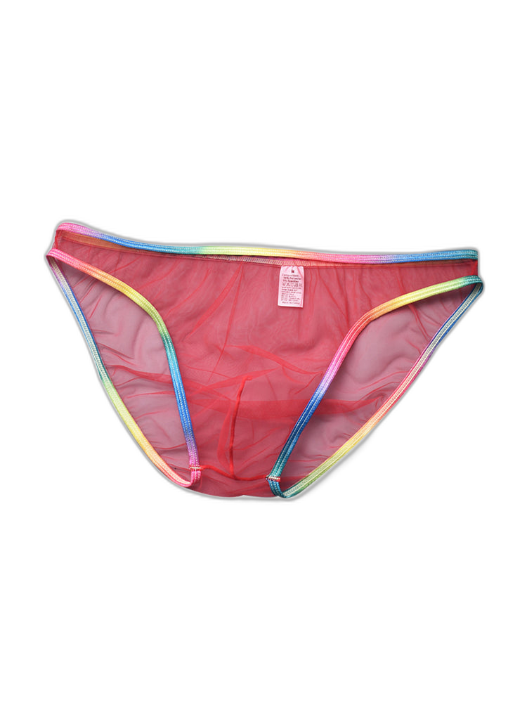 3-pack Men's Ultra-sheer Rainbow-edge Mesh Briefs