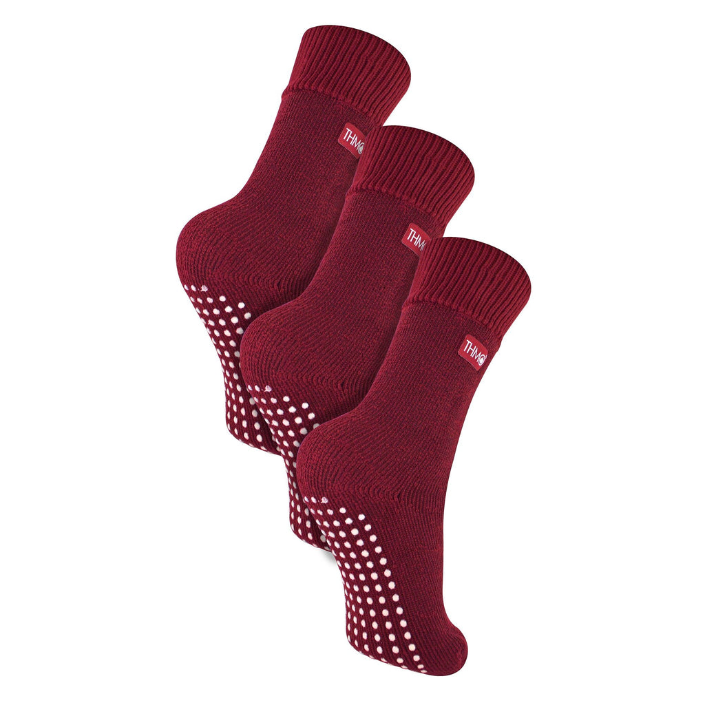 3 Pack Kids Indoor Thermal Slipper Socks with Grips