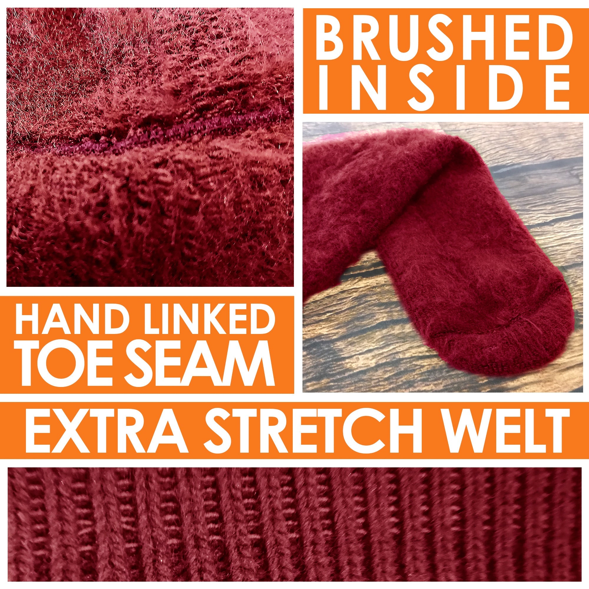 3 Pack Kids Indoor Thermal Slipper Socks with Grips