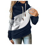 New color-blocking long-sleeved hooded sweater