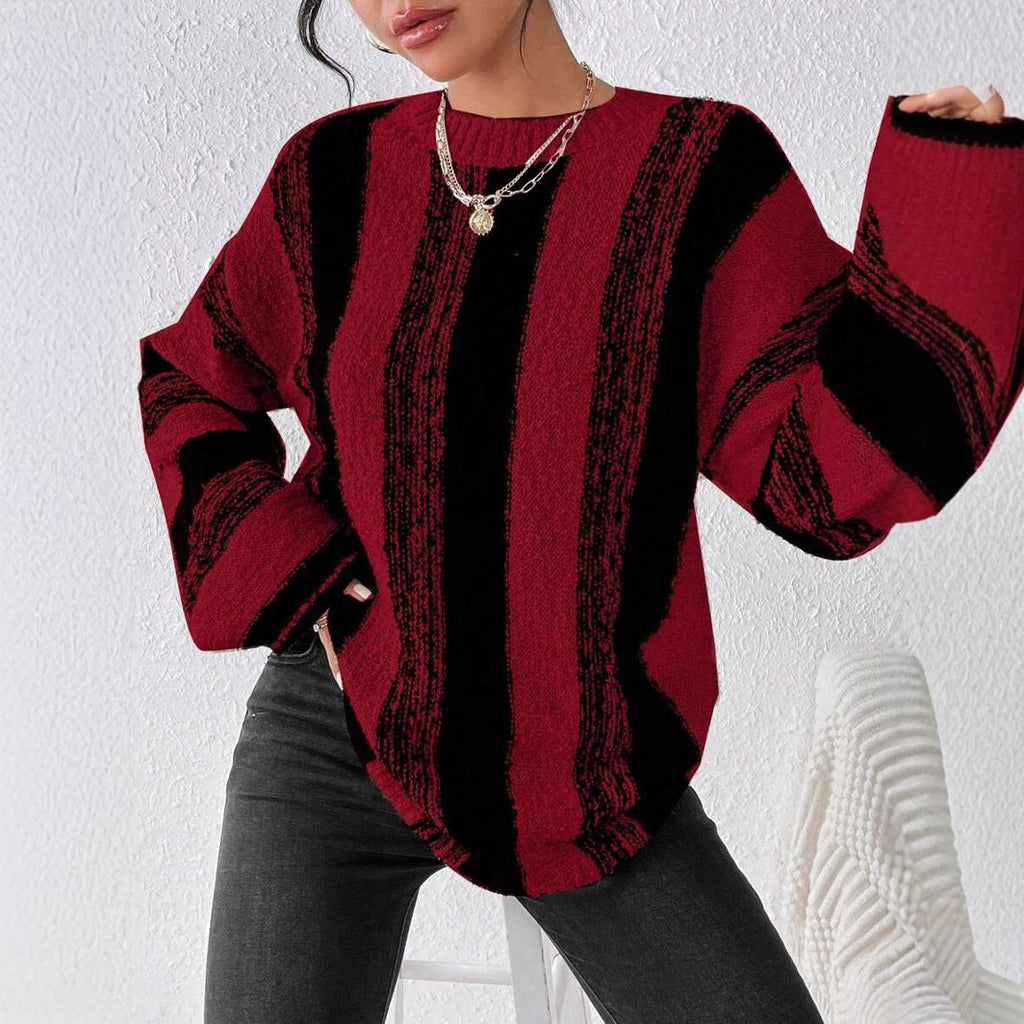 Women's Loose Fit Casual Long Sleeve Sweater
