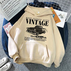 Retro-style Hoodie For Girls Women's Casual Patterned Printed Sweatshirt