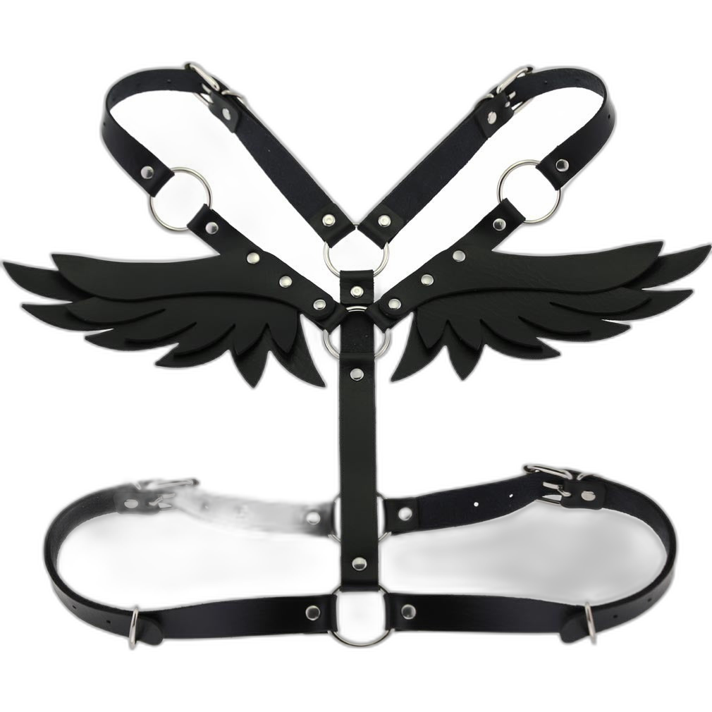 Angel Wings Leather Harness