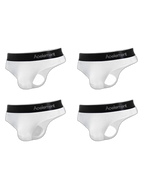 4 Pack Men's Low-Rise Stretchy U-Pouch Thongs