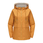 New Hooded Solid Color Trench Coat For Women