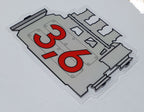 Porsche 911 3.6 engine window sticker - Retro Outlaw style rear screen decal