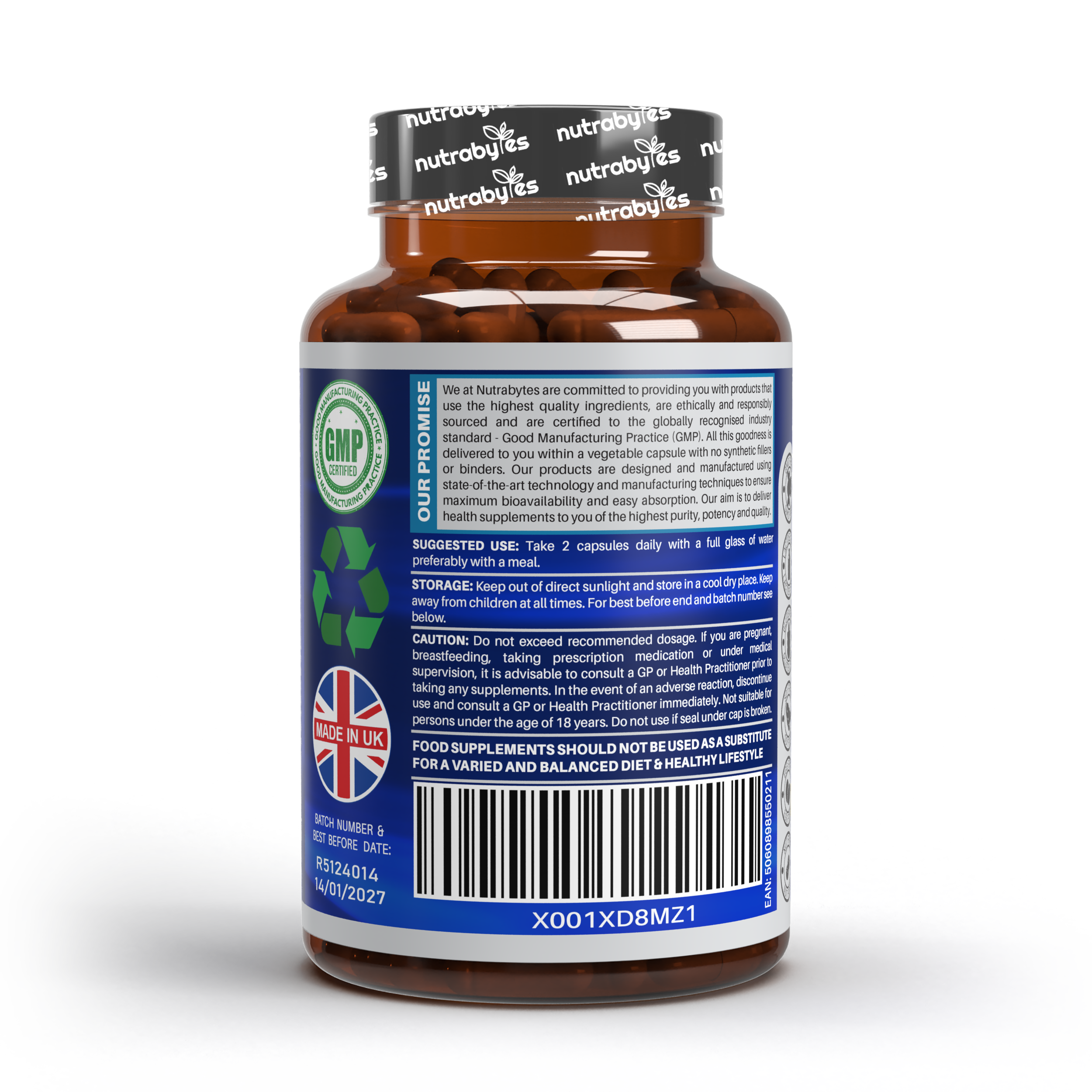 Marine Collagen Capsules Types 1 & 3 with Hyaluronic Acid & Vitamin C | 60 Capsules | 1-Month Supply | UK Made
