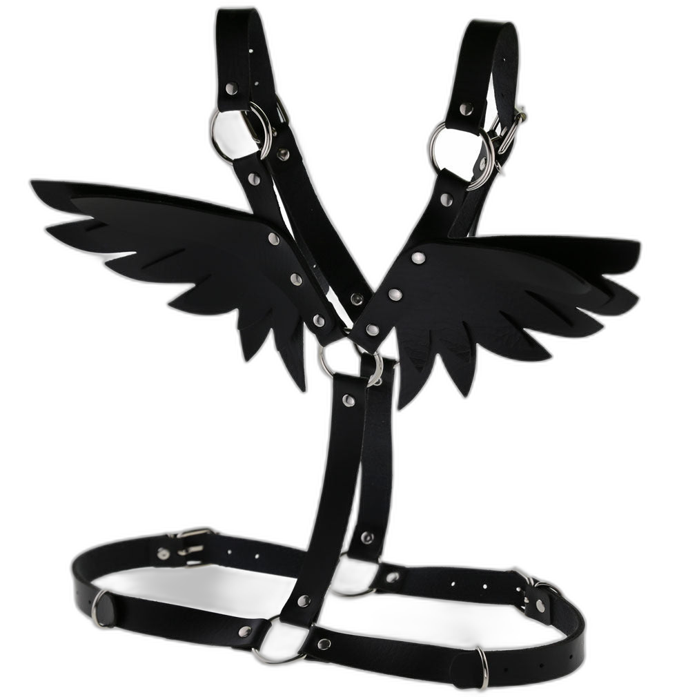 Angel Wings Leather Harness