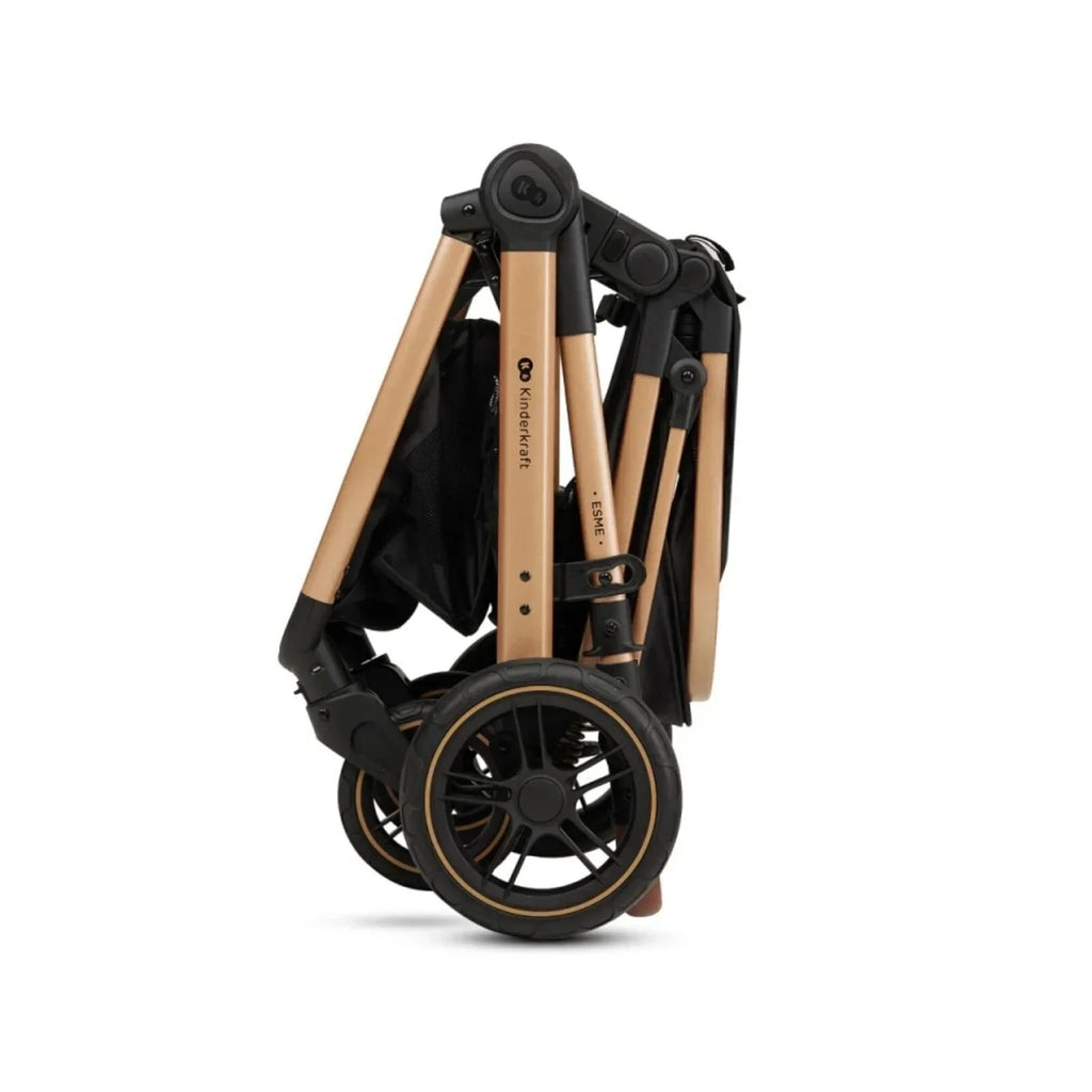 Kinderkraft Esme 3-in-1 Travel System with Mink Pro Car Seat - Pure Black