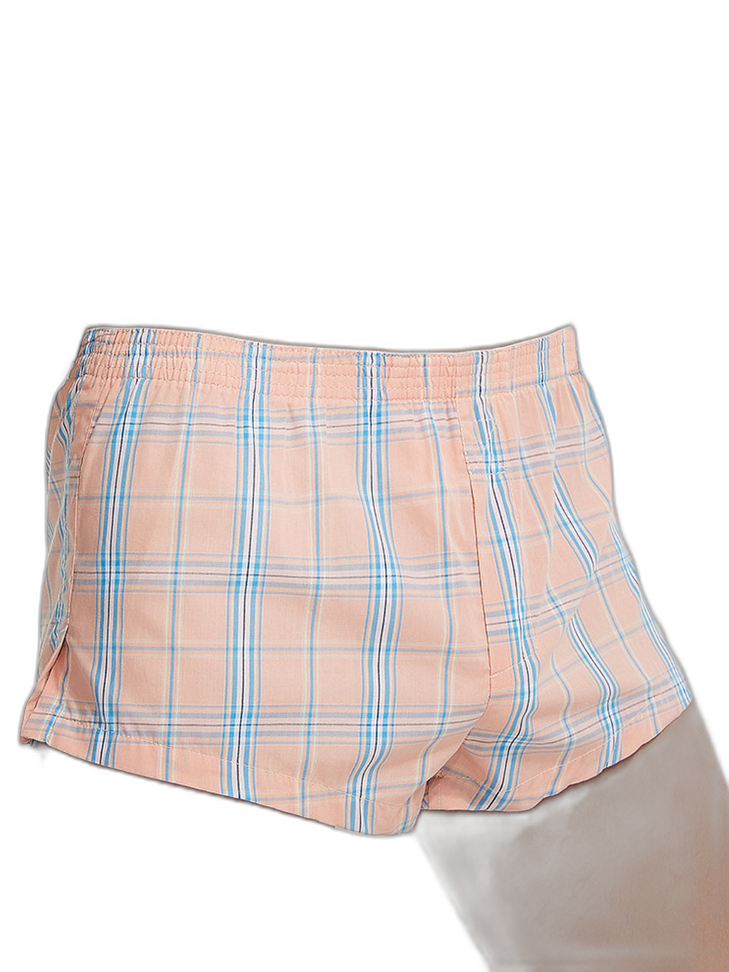 Men’s Vent Classic Plaid Cotton Boxers With Fly