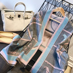 Cashmere-like Fleece Scarf Little Plaid Double-sided Color-block Versatile Shawl