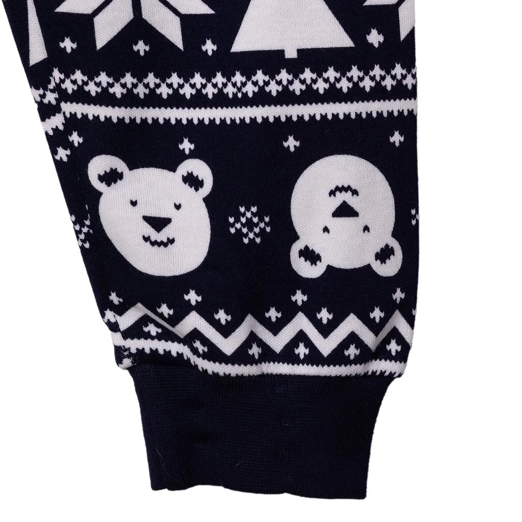 HelloBaby Boys Long Sleeve Pyjamas Set Christmas Crew Neck Long Leg Long Sleeve - Navy Blue