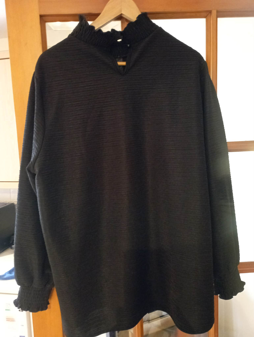 WOMEN'S BLACK XXL CASUAL SMART TOP