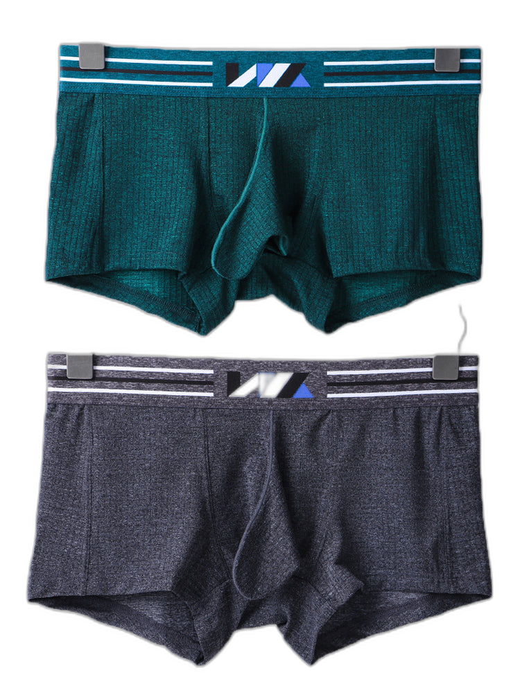 2 Pack Separated Pouch Comfy Mens Boxer Briefs