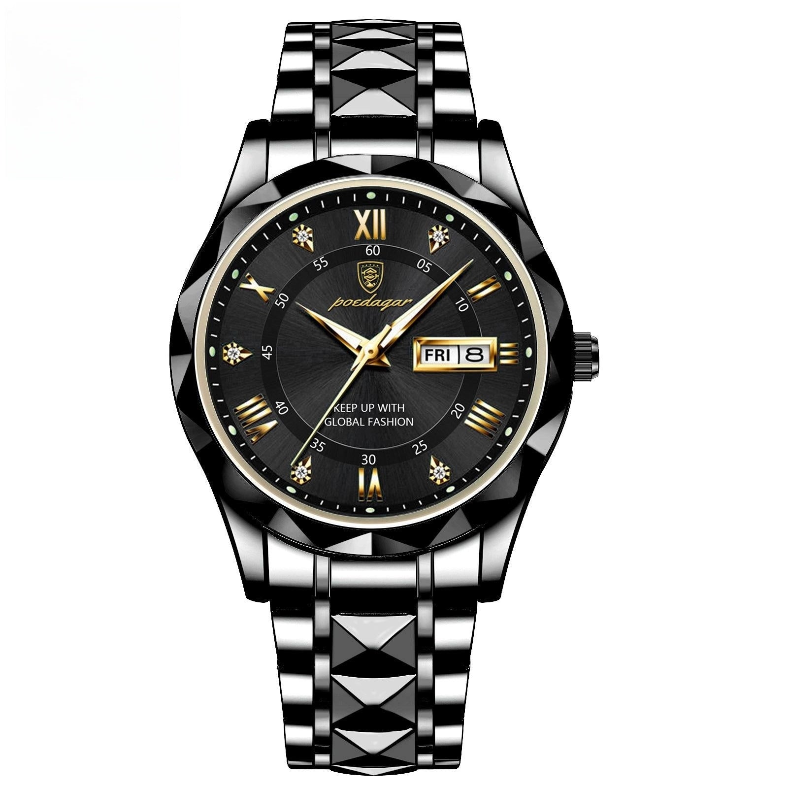 Waterproof Double Calendar Luminous Quartz Watch