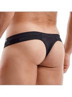 Men's Simple Breathable Mesh Pouch Thong & Strings