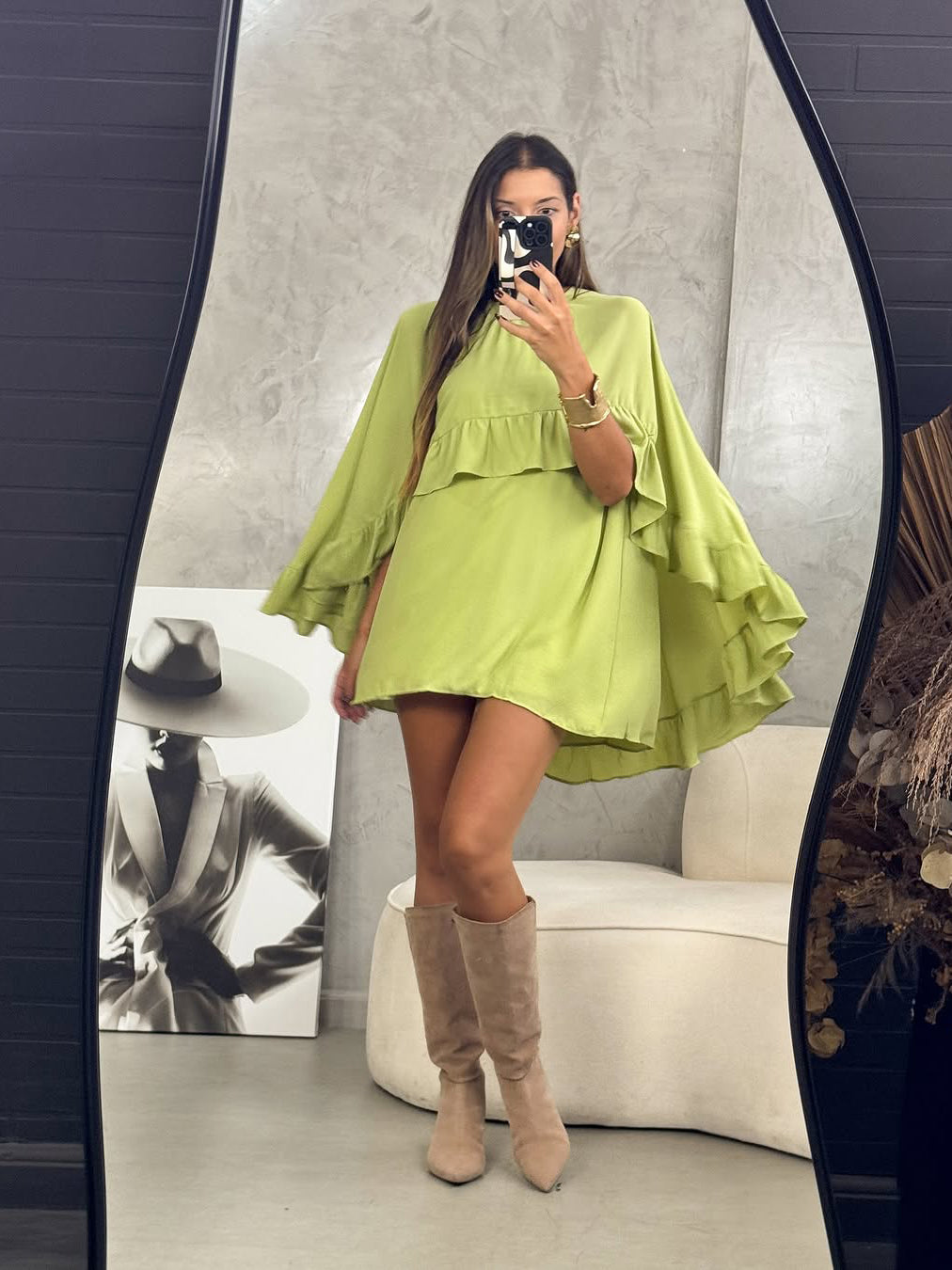 Bohemian Ruffled Loose Dress Two-piece Set