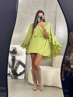 Bohemian Ruffled Loose Dress Two-piece Set
