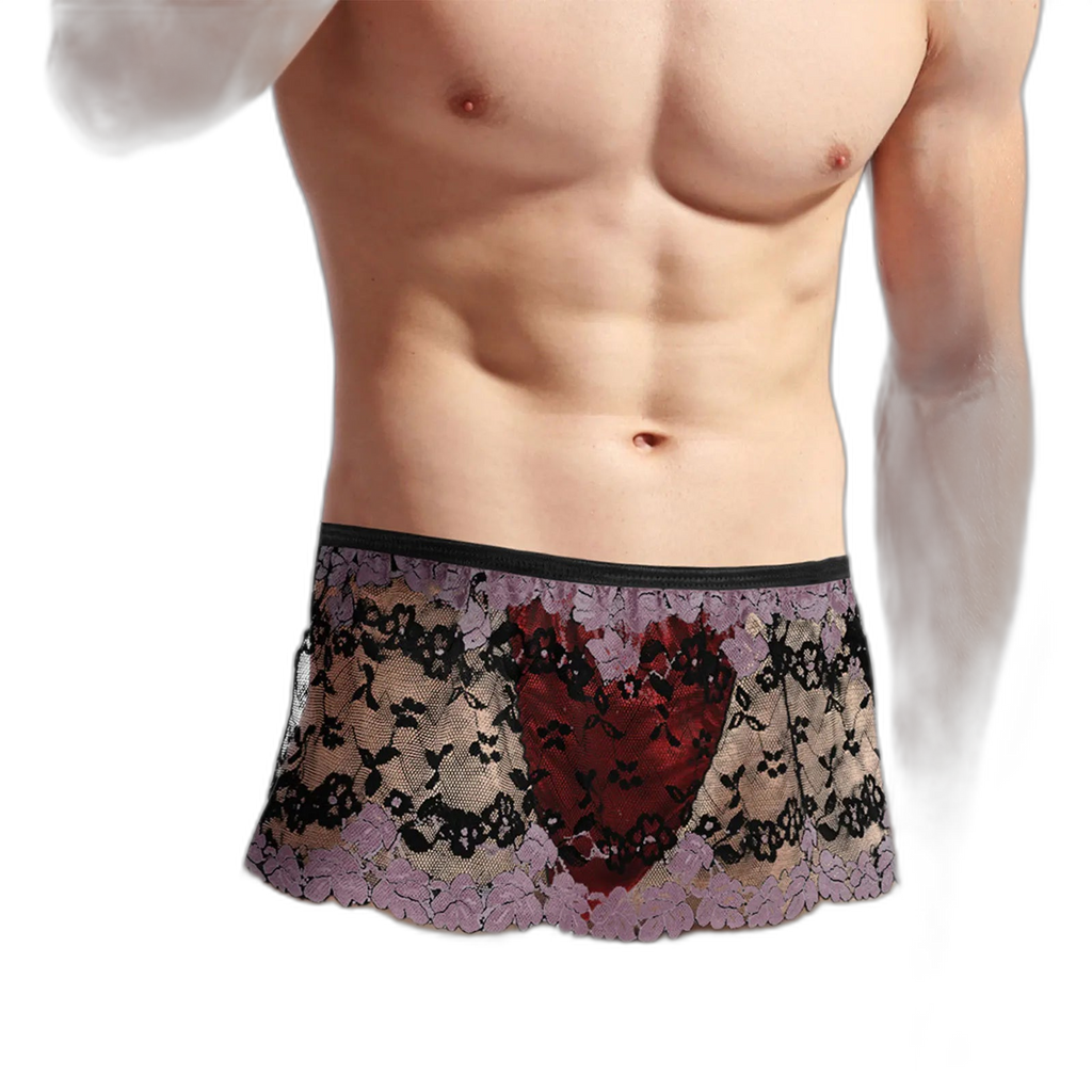 Lace Skirted Sissy Thong With High Waist