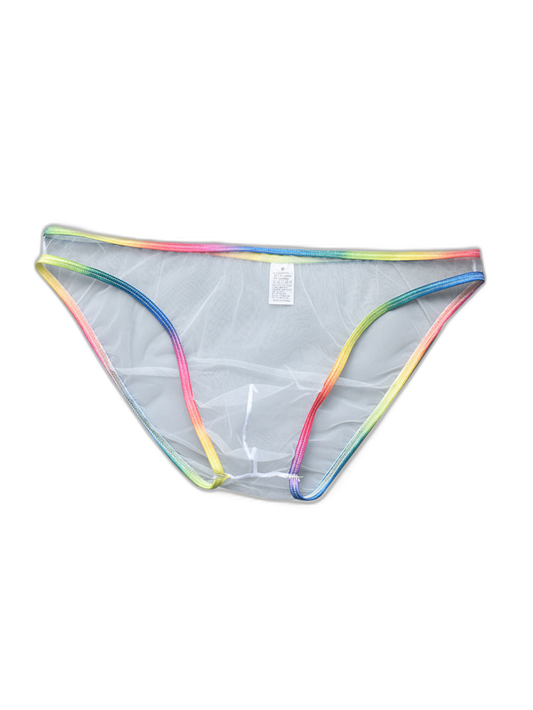 3-pack Men's Ultra-sheer Rainbow-edge Mesh Briefs
