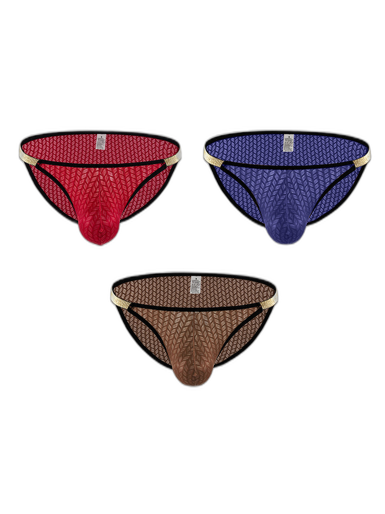 3 Pack Men's Sexy Low-Rise Hip-Lifting Briefs