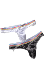 3 Pack Men's Ice Silk Middle-Rise Summer Thongs