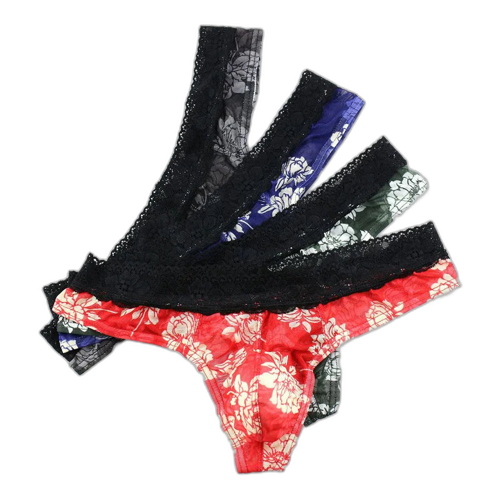 Floral Fantasy Lace Men's Thong