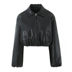 Women's New Black Quilted Padded Jacket