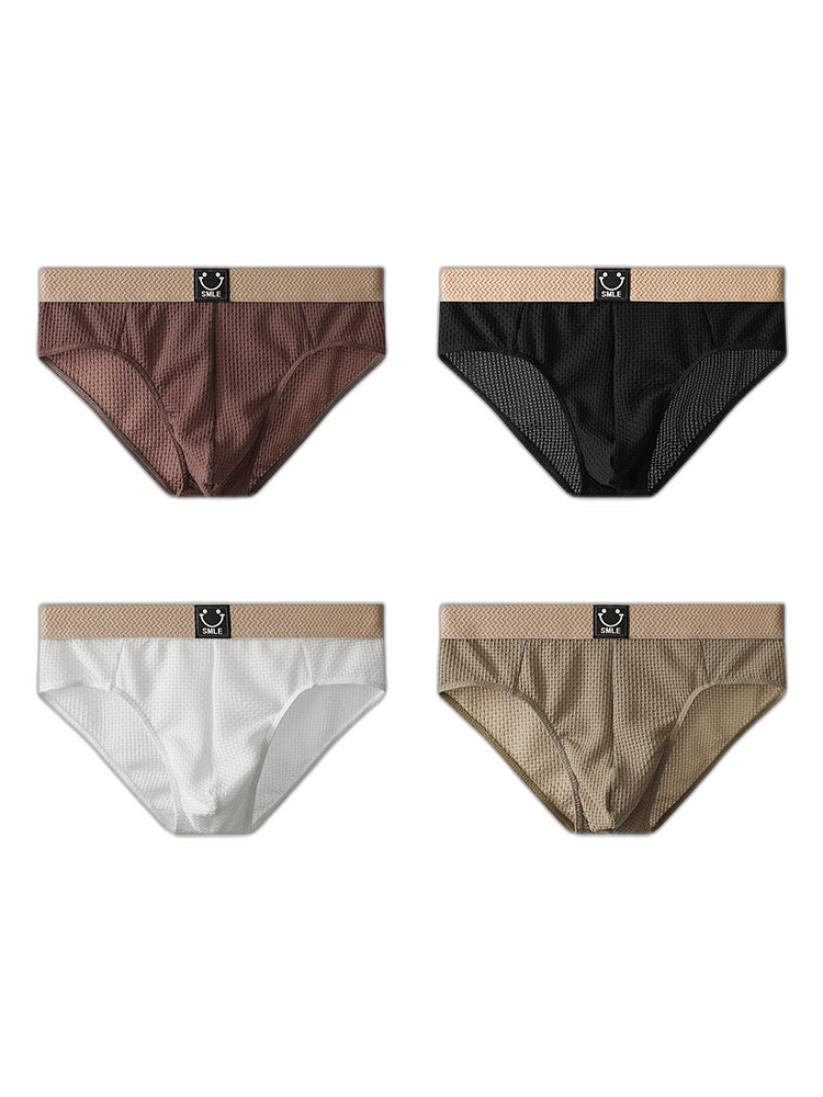 4-pack Men's Anti-Chafing Odor-Control Comfy Waistband Briefs