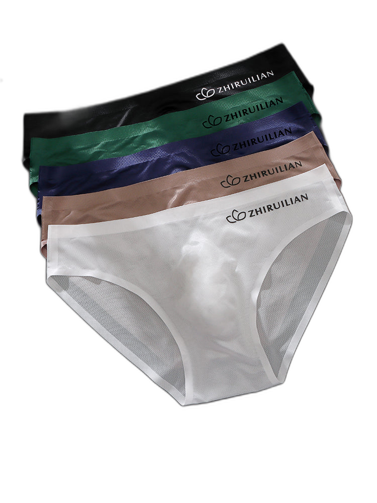3 Pack Men's Ultra-Thin Seamless Ice Silk Cool-Touch Briefs