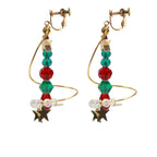Star Earrings Stud Earrings Christmas Tree Women