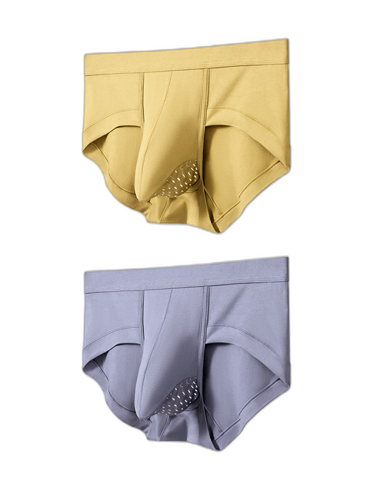 2 Pack Men's Breathable Pouch Separate Modal Briefs