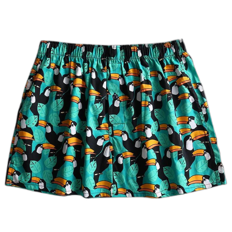 Green Toucan Graphic Boxers