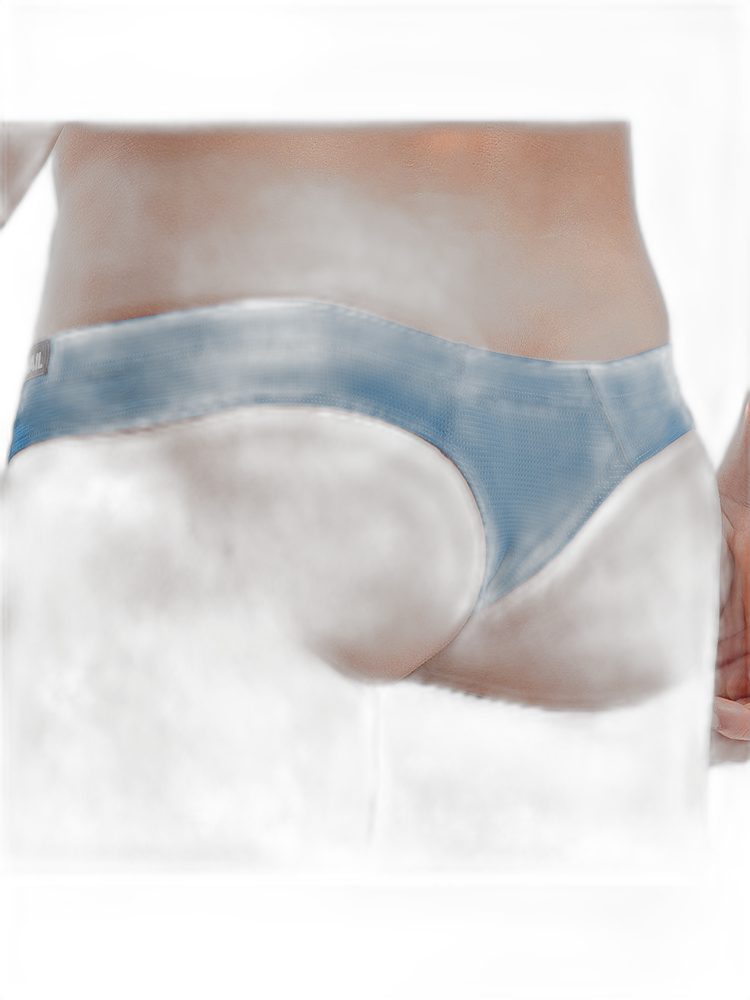 Men's Simple Breathable Mesh Pouch Thong & Strings