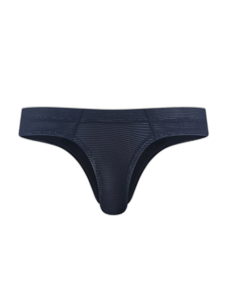 Men's Simple Breathable Mesh Pouch Thong & Strings