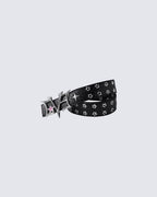 Retro Star Stud PU Leather Belt