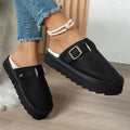 Women's Winter Plush Lined Slippers Warm Noise-reducing Fa