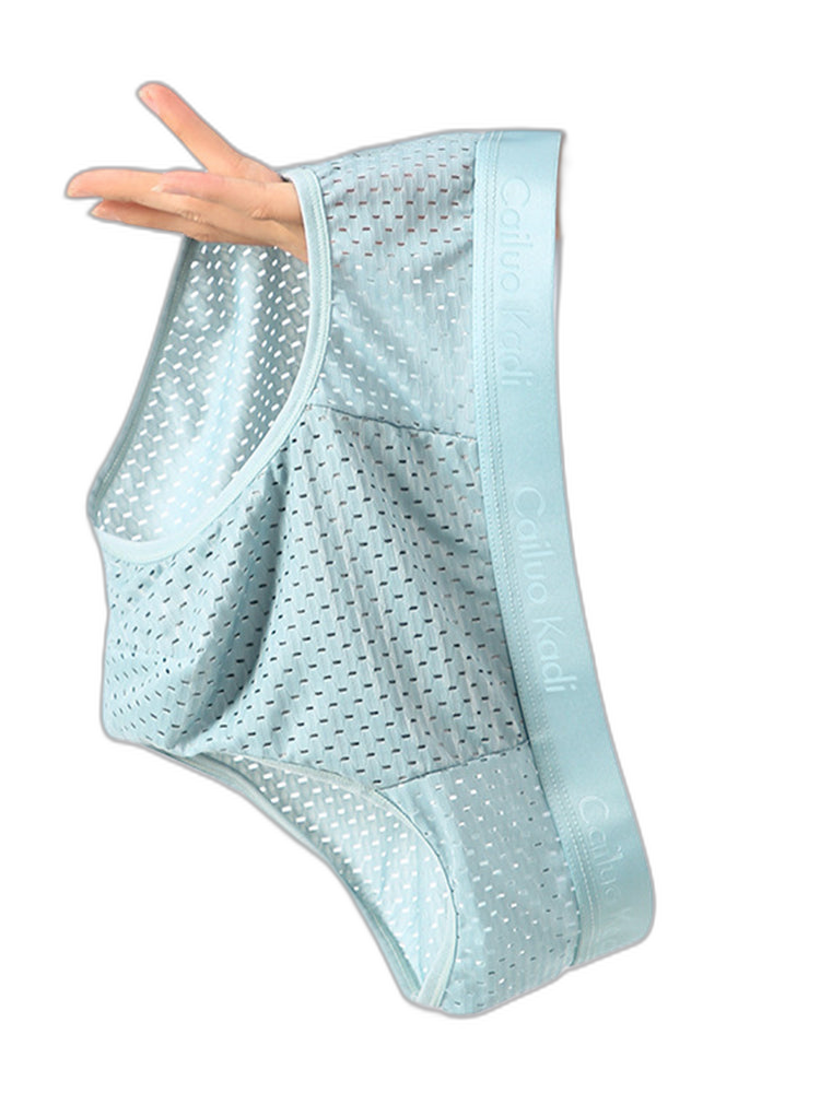 4 Pack Breathable Ice Silk Antibacterial Men's Briefs