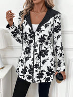 Women's Double-sided Reversible Hooded Zipper Jacket