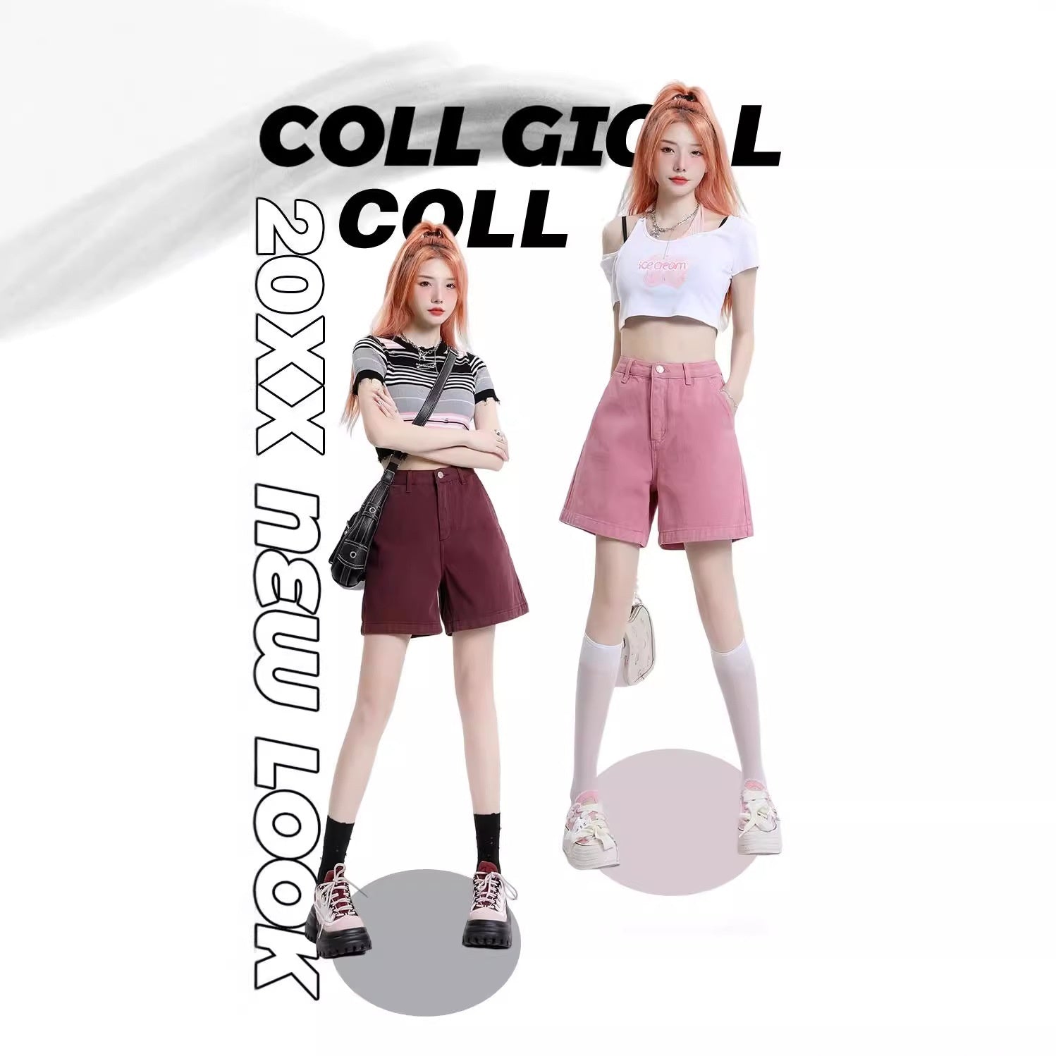 Women's Denim Shorts Fashion Retro Summer High-waisted Slim Wide-leg Pants