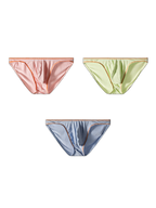3 Pack Men's Ultra-Soft Stretch Fabric Ice Silk Briefs