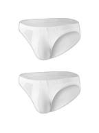 2 Pack Men's Sheer Mesh Low-Rise Sexy Ice Silk Briefs