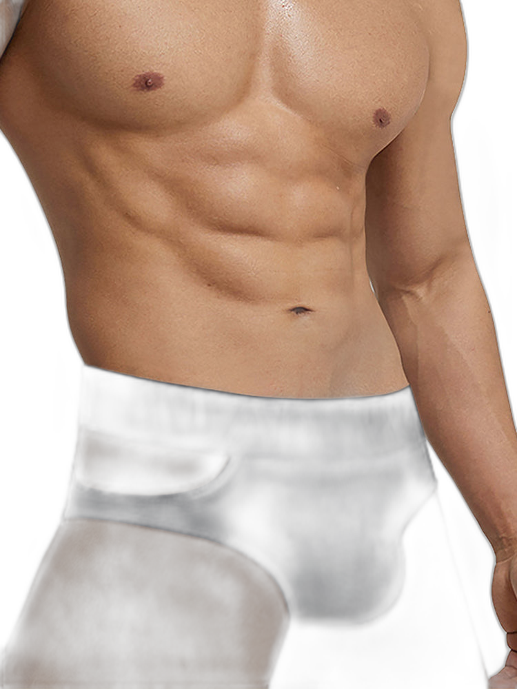 Men’s Ribbed Cutout Stretch Cotton Briefs