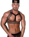 Elastic Hollow Striped Harness