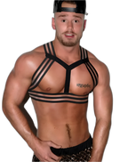 Elastic Hollow Striped Harness