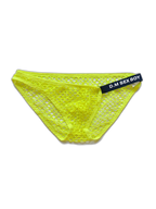 2 Pack Men's Low Waist Sexy Mesh Breathable Sports Transparent Briefs