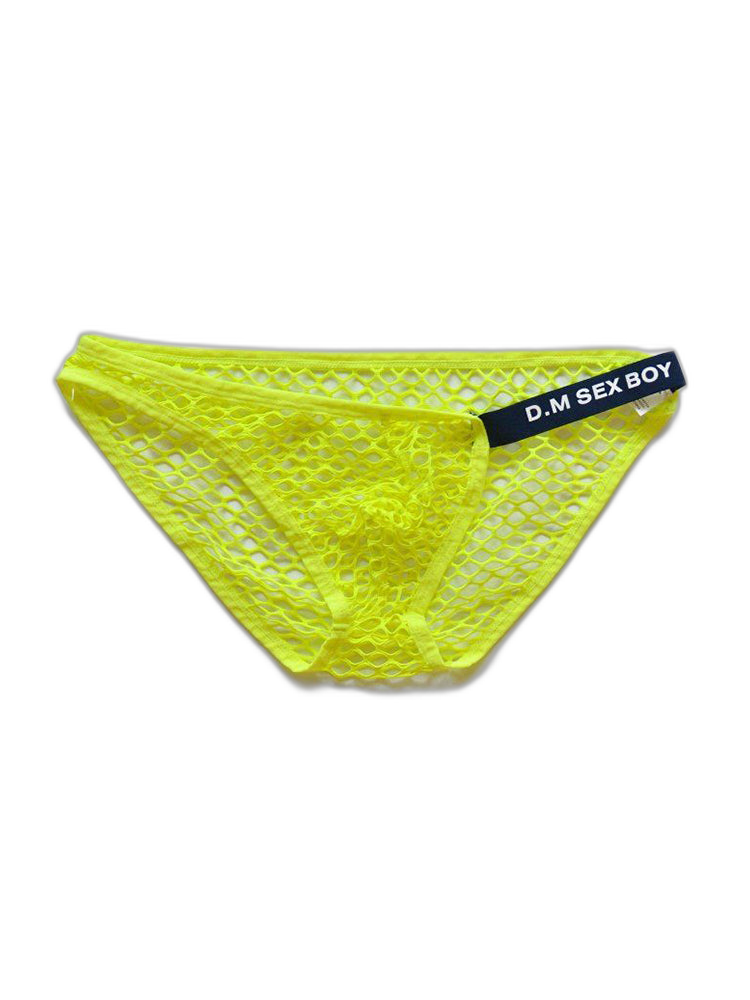 2 Pack Men's Low Waist Sexy Mesh Breathable Sports Transparent Briefs